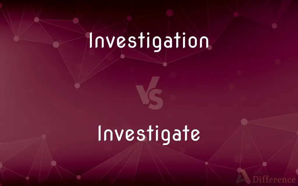 Investigation vs. Investigate — What's the Difference?
