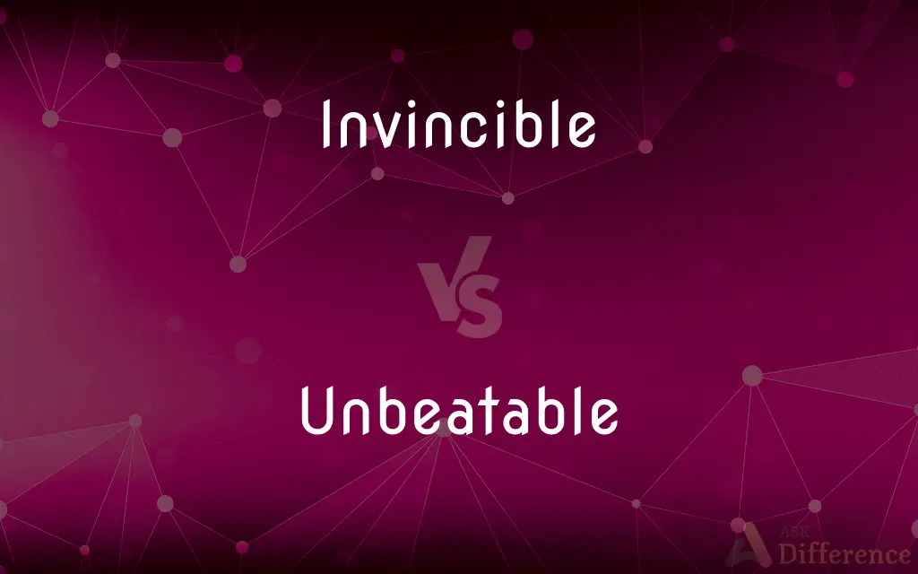 Invincible vs. Unbeatable — What's the Difference?