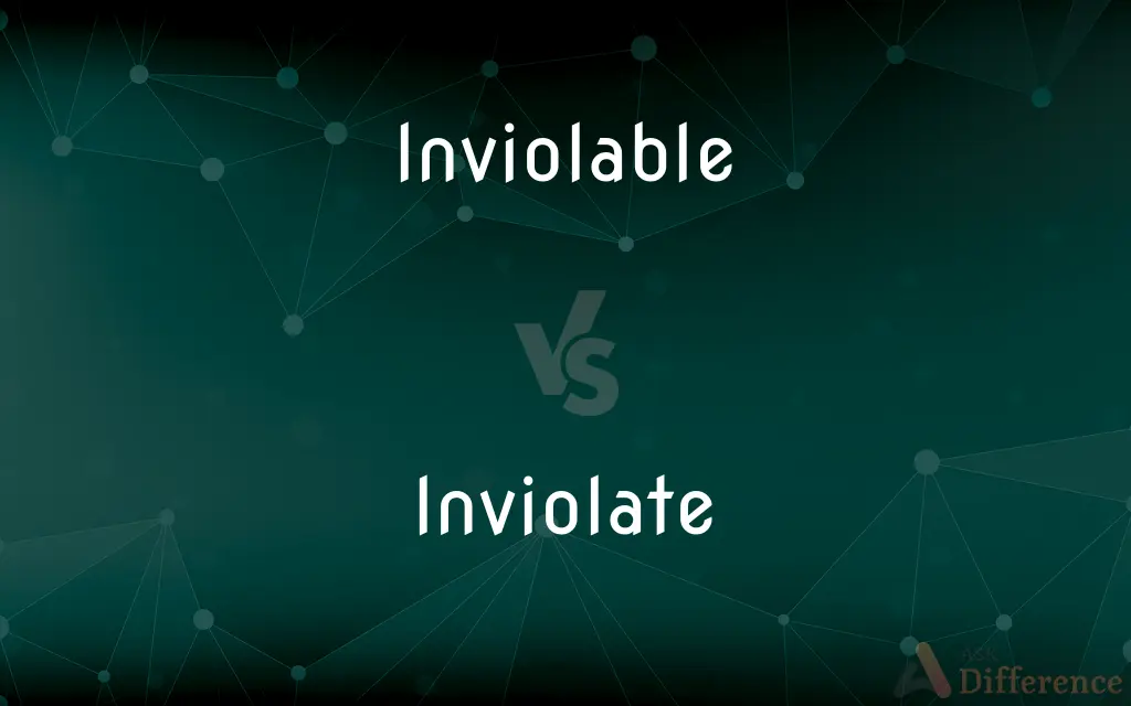 Inviolable vs. Inviolate — What's the Difference?