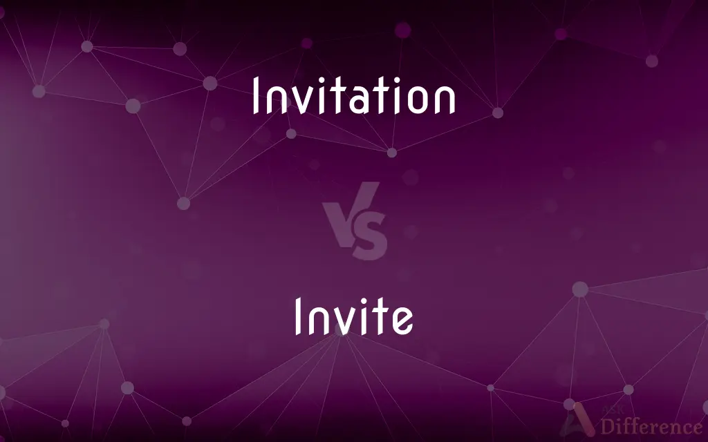 Invitation vs. Invite — What's the Difference?