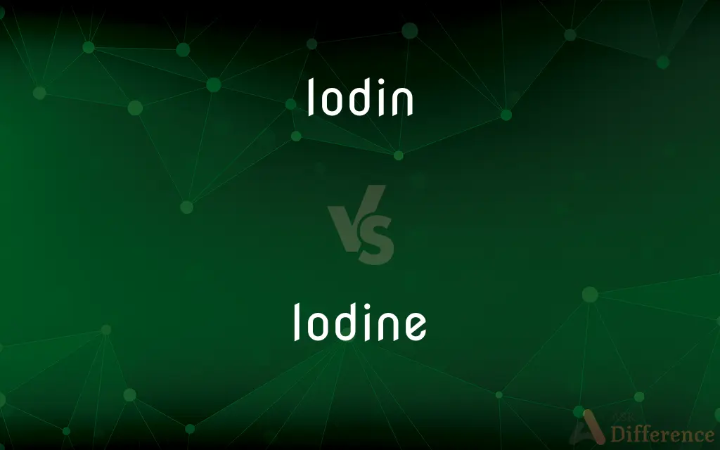 Iodin vs. Iodine — What's the Difference?
