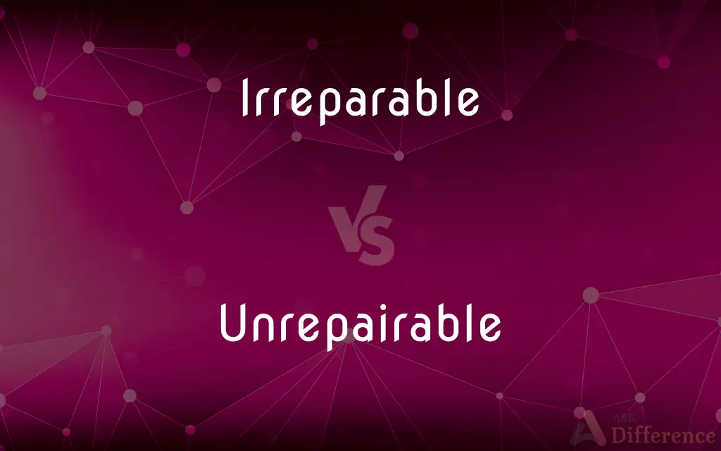 Irreparable vs. Unrepairable — What's the Difference?
