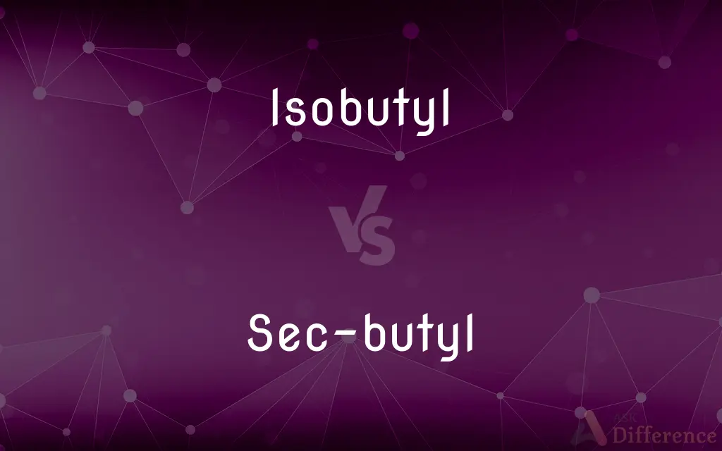 Isobutyl vs. Sec-butyl — What's the Difference?