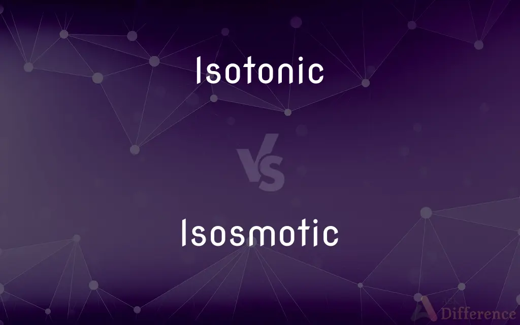 Isotonic vs. Isosmotic — What's the Difference?