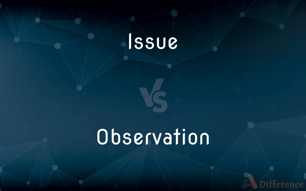 Issue vs. Observation — What's the Difference?