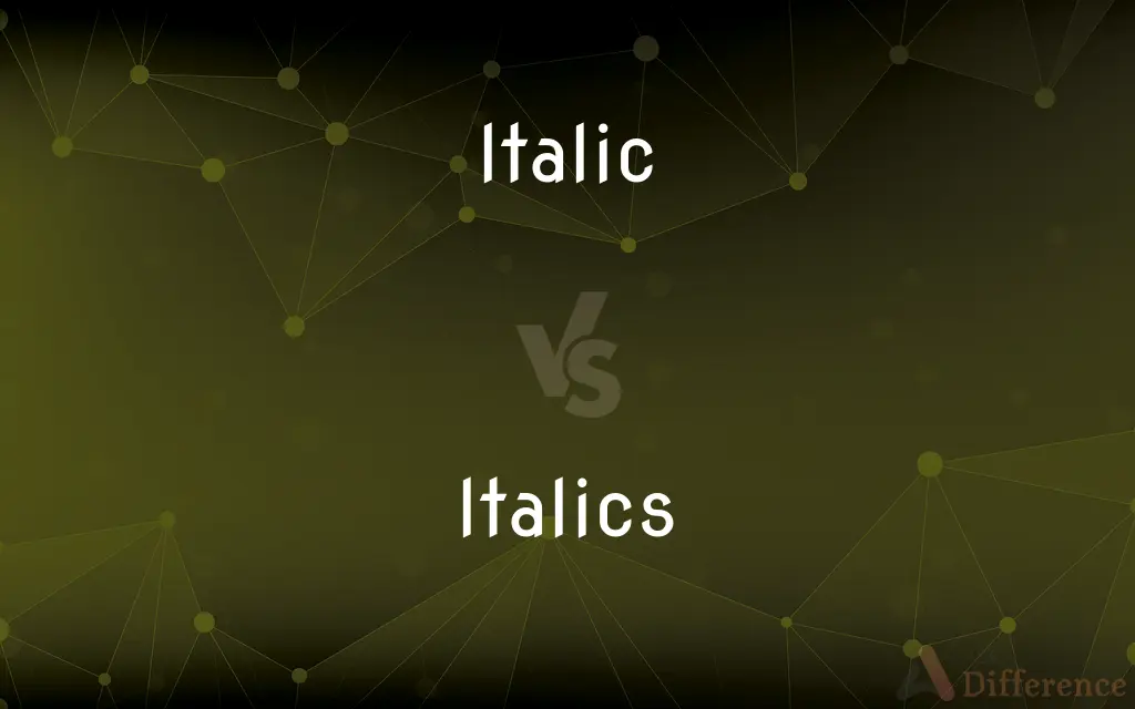 Italic vs. Italics — What's the Difference?