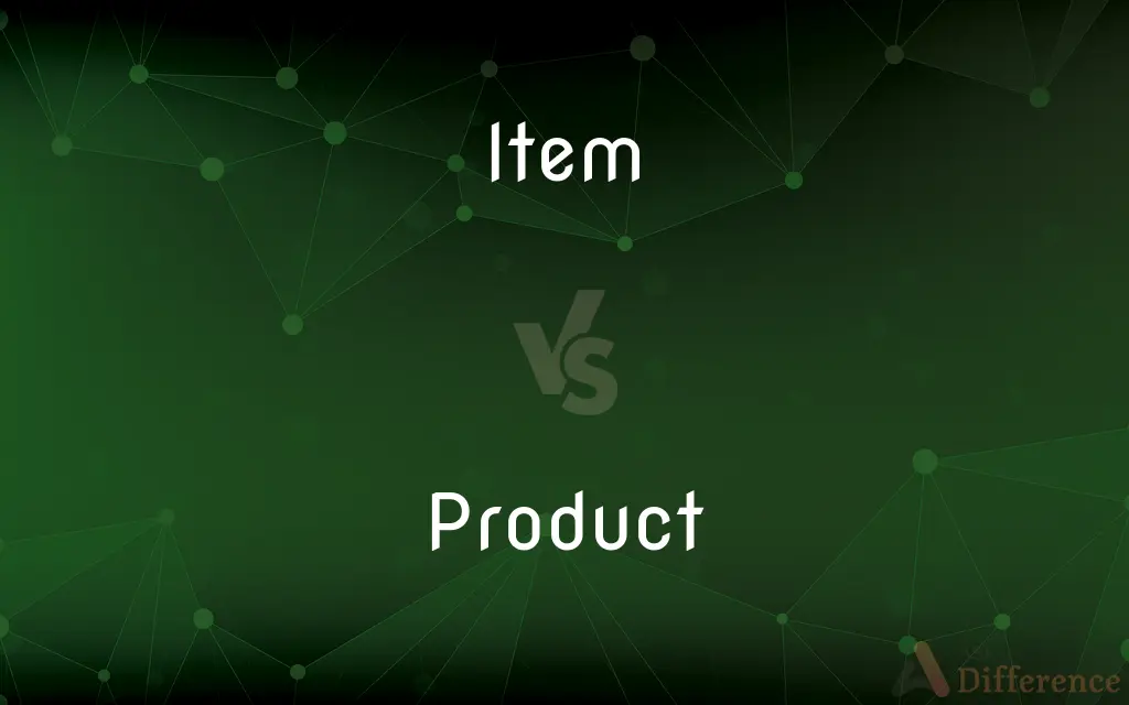Item vs. Product — What's the Difference?