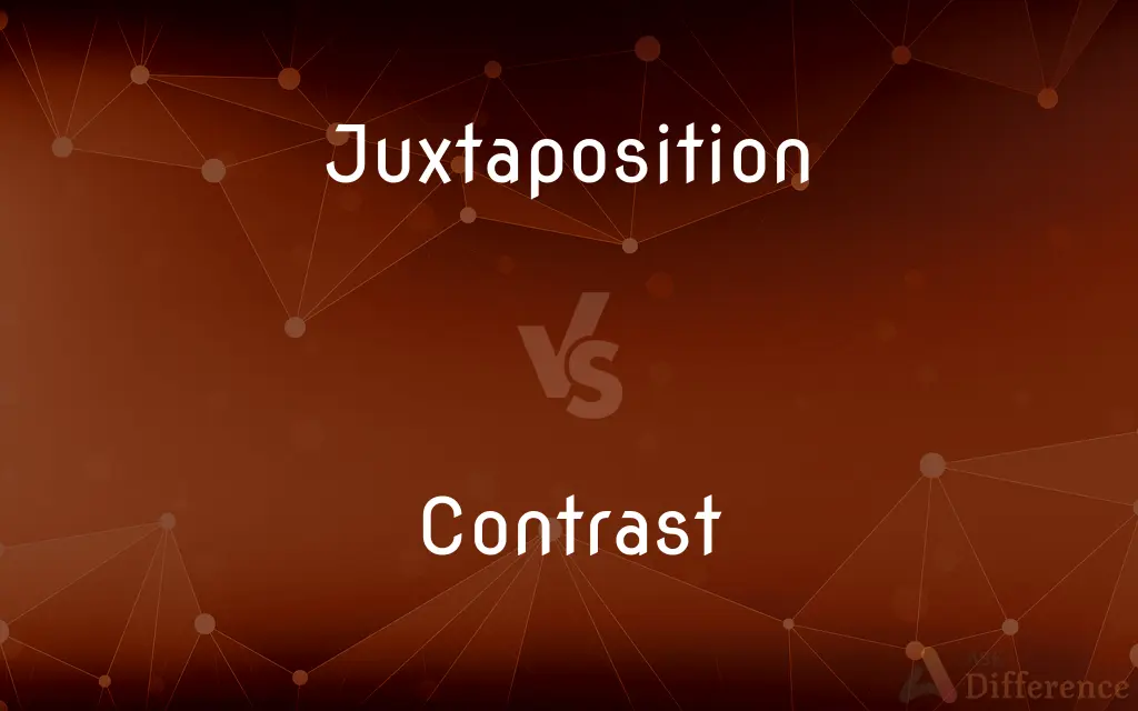 Juxtaposition vs. Contrast — What's the Difference?