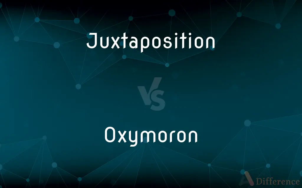 Juxtaposition vs. Oxymoron — What's the Difference?