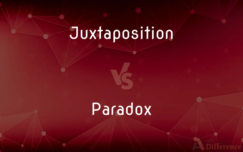 Juxtaposition vs. Paradox — What's the Difference?