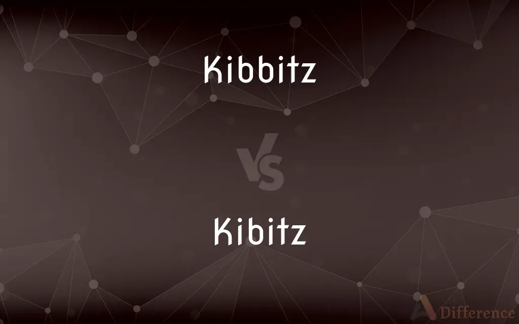 Kibbitz vs. Kibitz — What's the Difference?