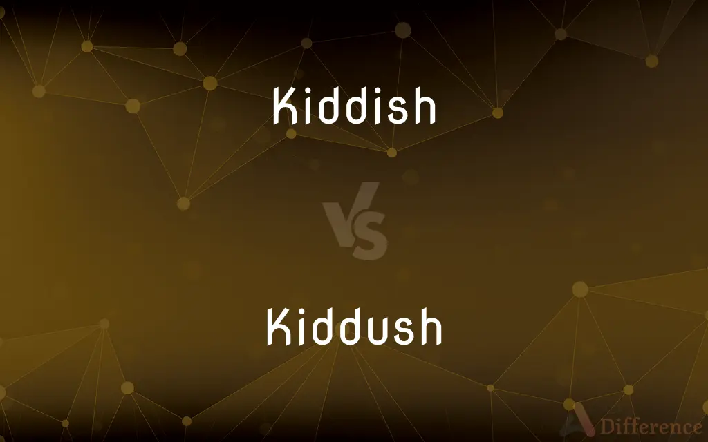 Kiddish vs. Kiddush — What's the Difference?