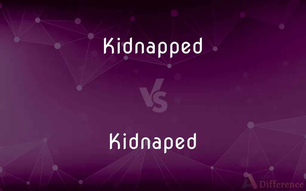 Kidnapped vs. Kidnaped — What's the Difference?