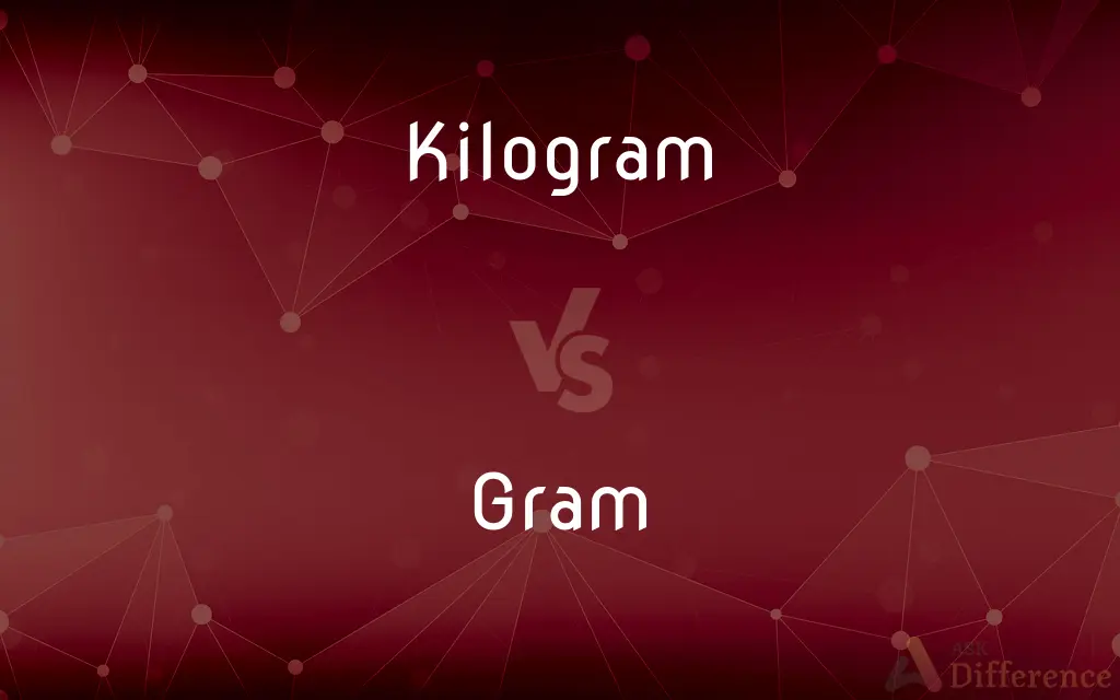 Kilogram vs. Gram — What's the Difference?
