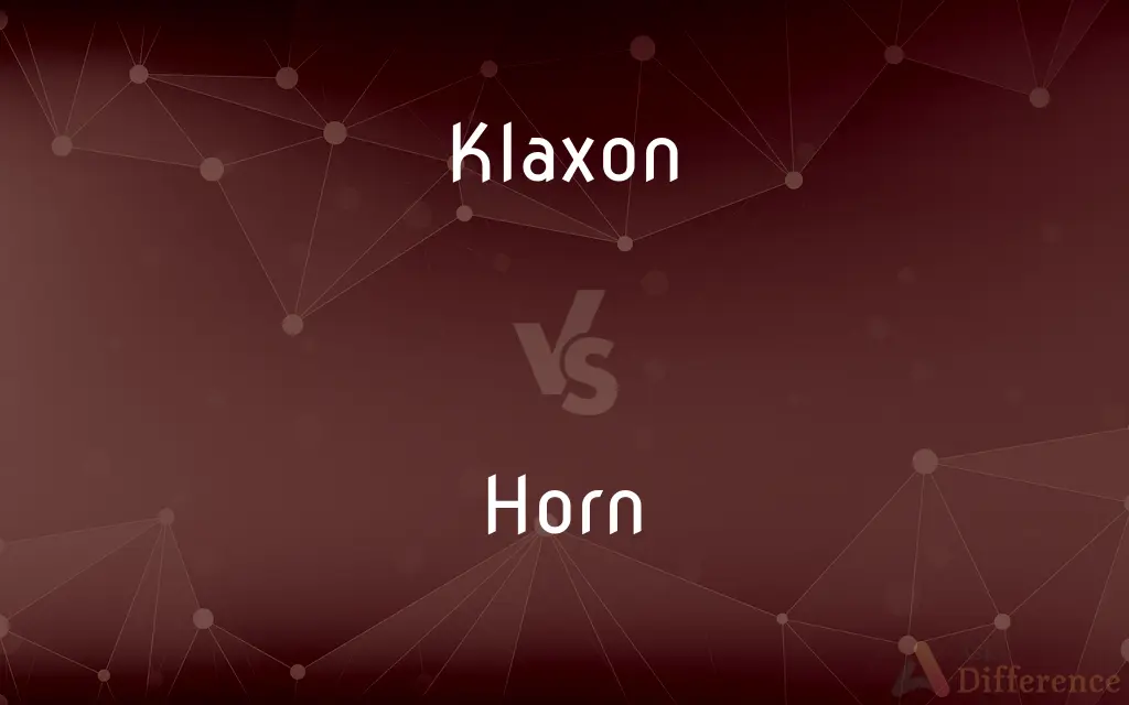 Klaxon vs. Horn — What's the Difference?