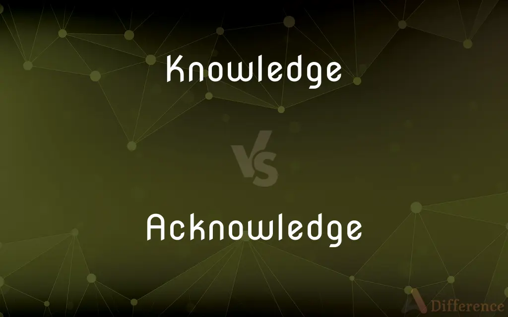 Knowledge vs. Acknowledge — What's the Difference?