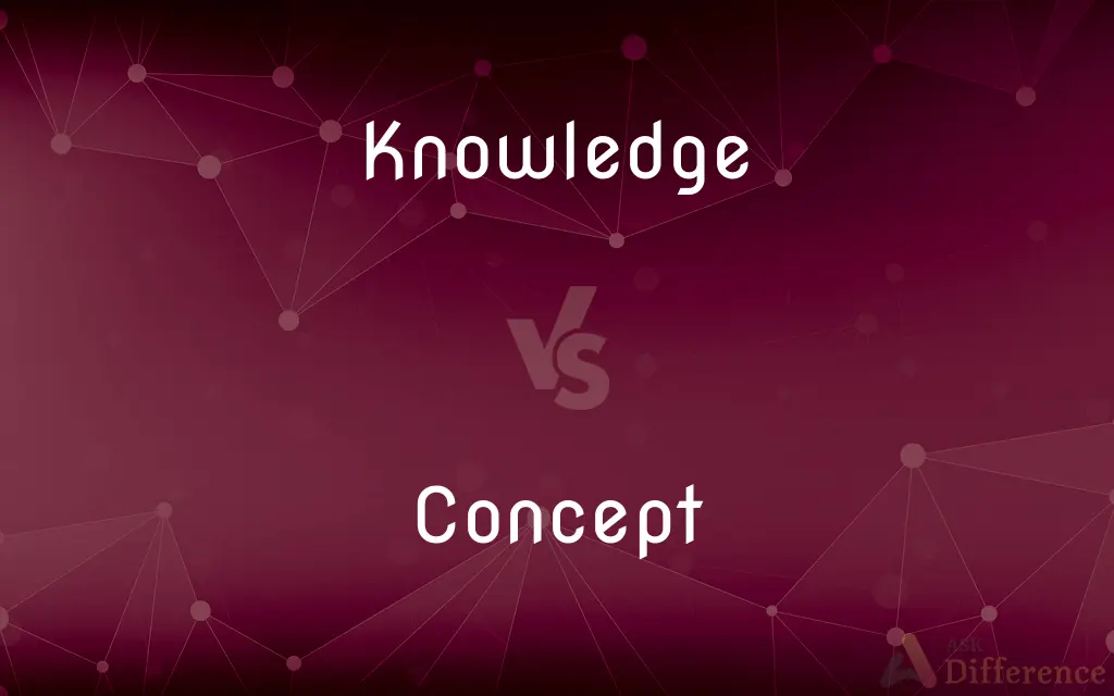 Knowledge vs. Concept — What's the Difference?