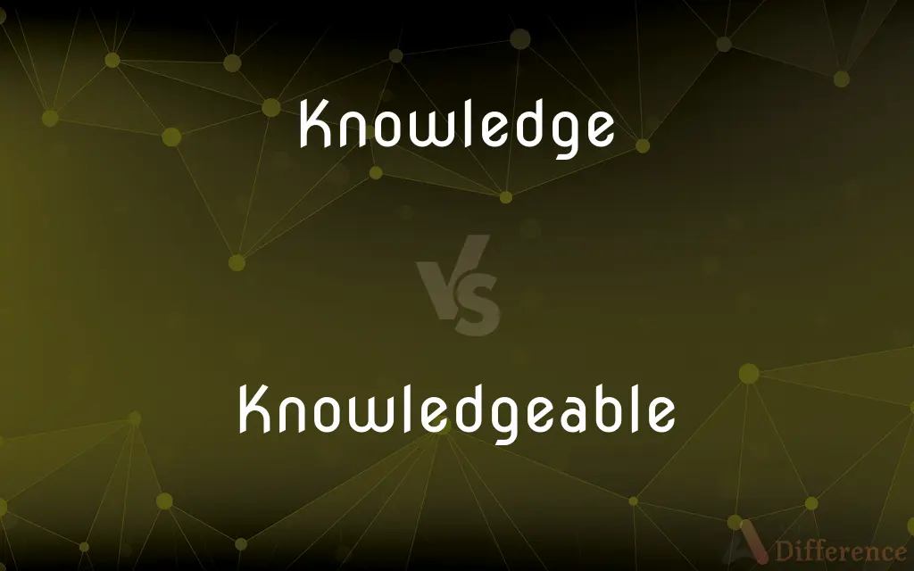 Knowledge vs. Knowledgeable — What's the Difference?