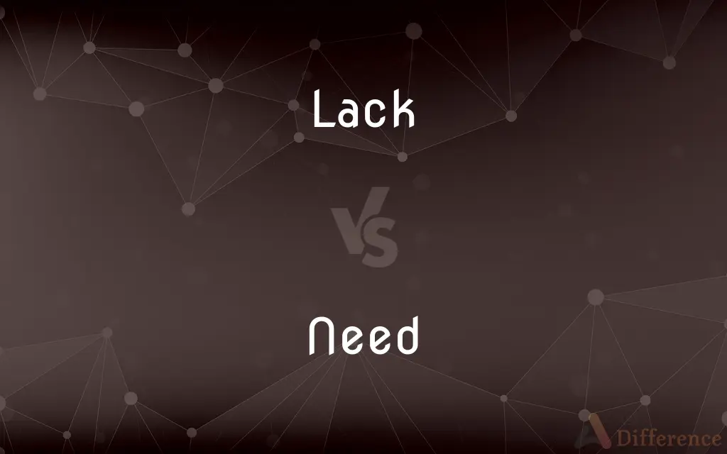 Lack vs. Need — What's the Difference?