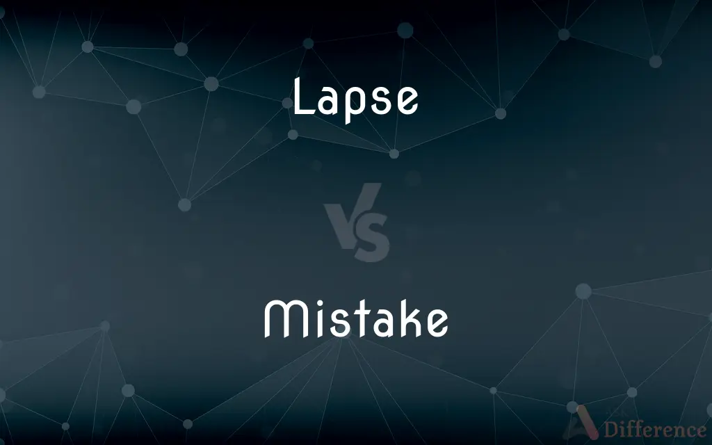 Lapse vs. Mistake — What's the Difference?