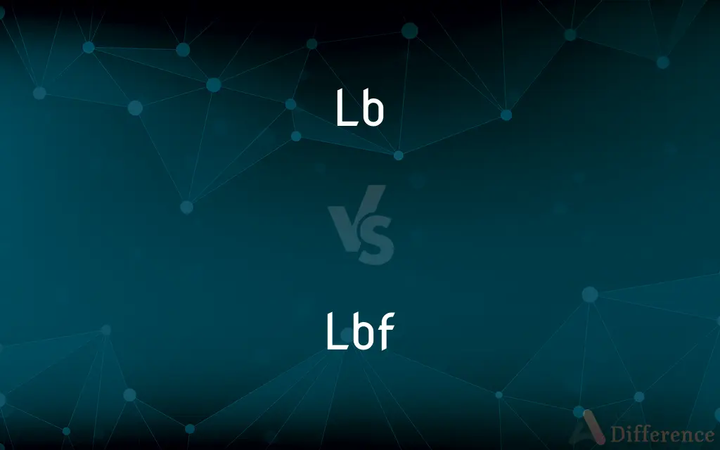 Lb vs. Lbf — What's the Difference?