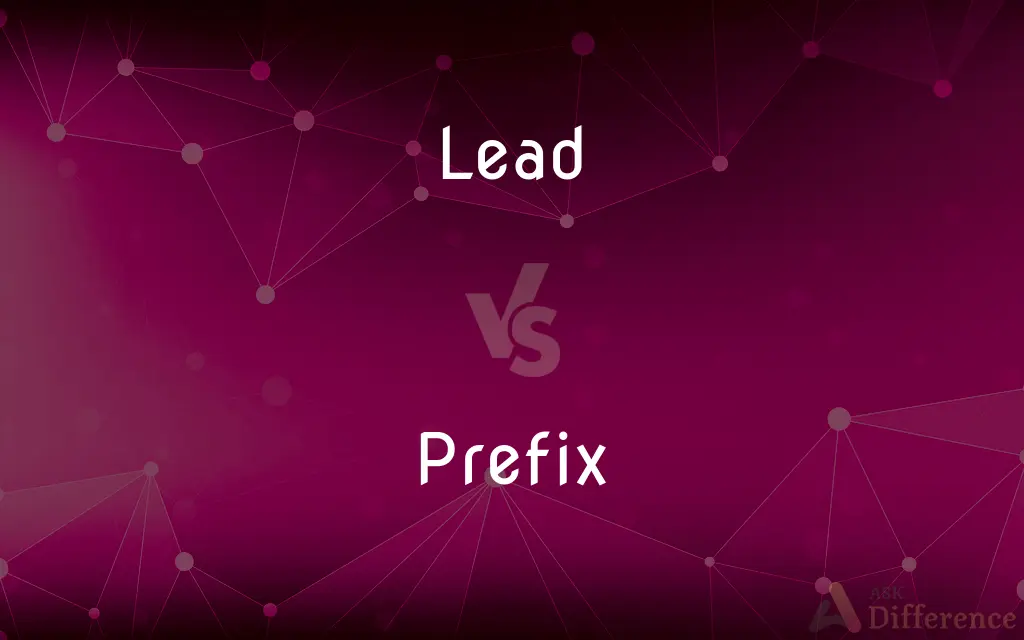 Lead vs. Prefix — What's the Difference?