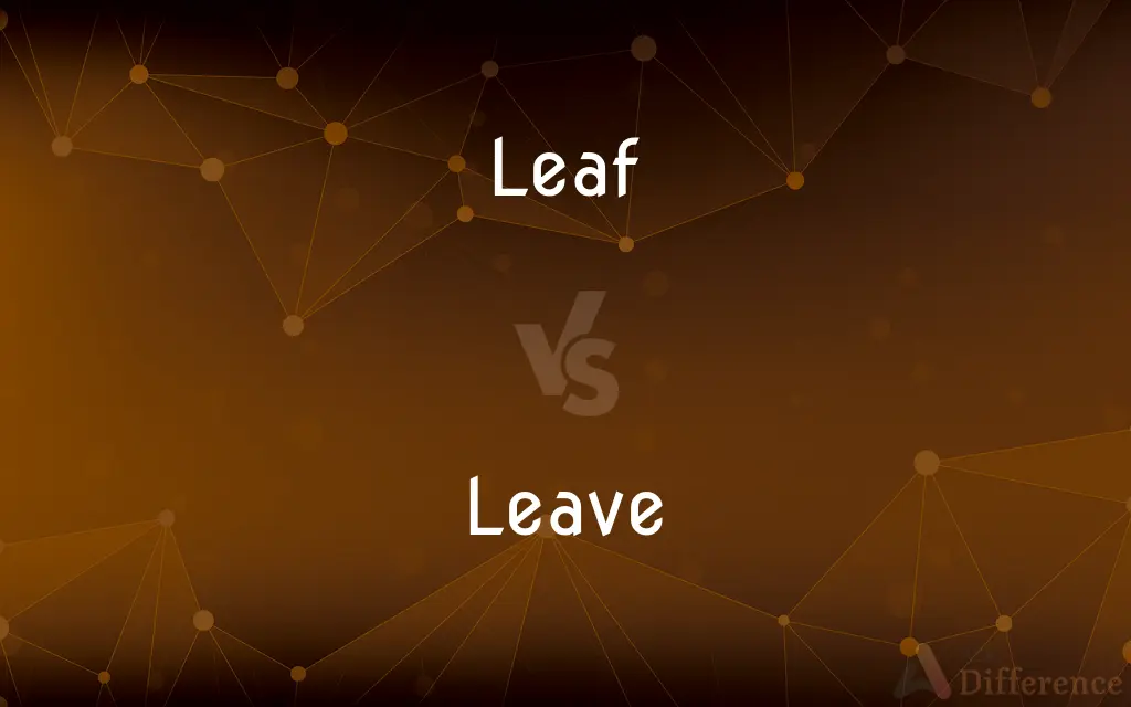 Leaf vs. Leave — What's the Difference?