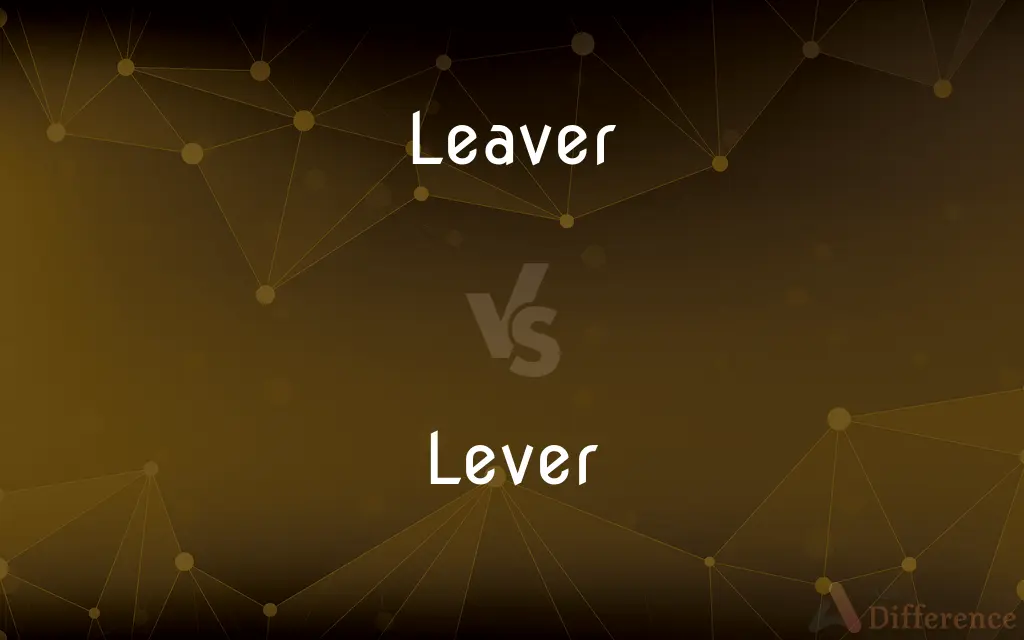 Leaver vs. Lever — What's the Difference?