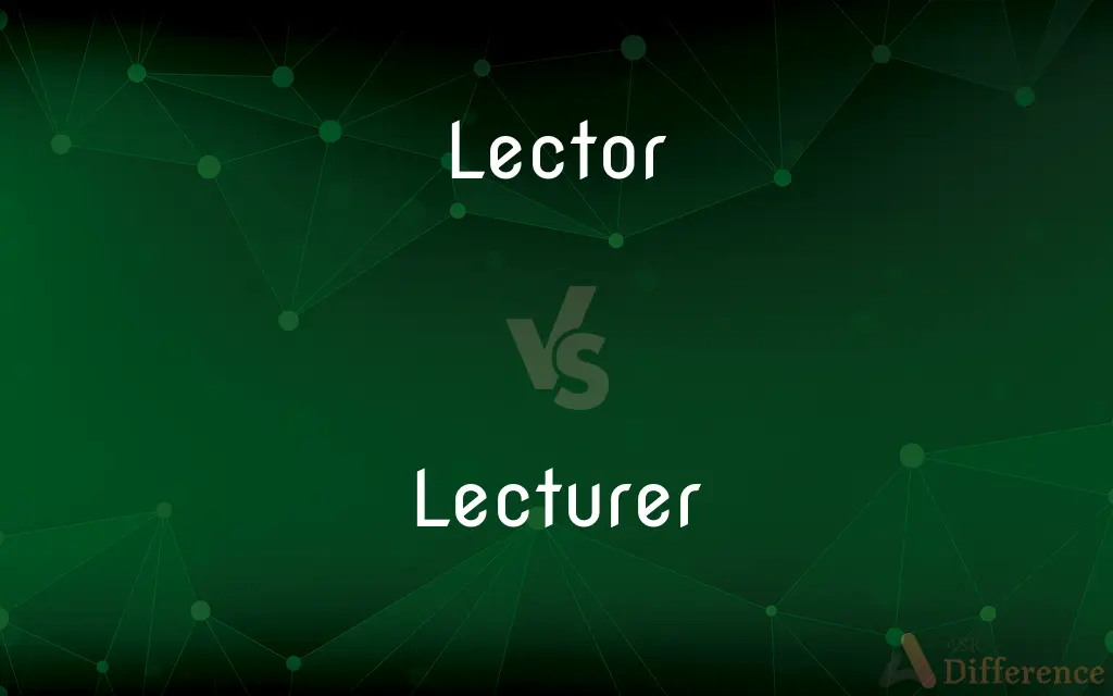 Lector vs. Lecturer — What's the Difference?