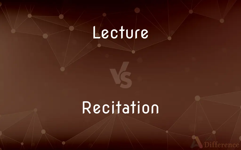 Lecture vs. Recitation — What's the Difference?