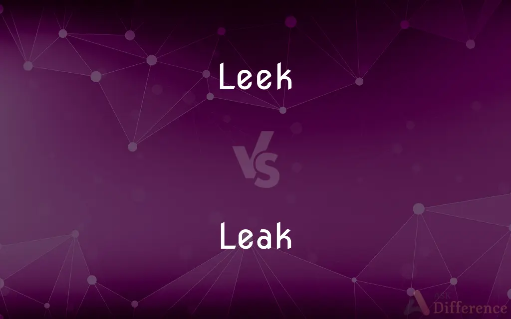 Leek vs. Leak — What's the Difference?