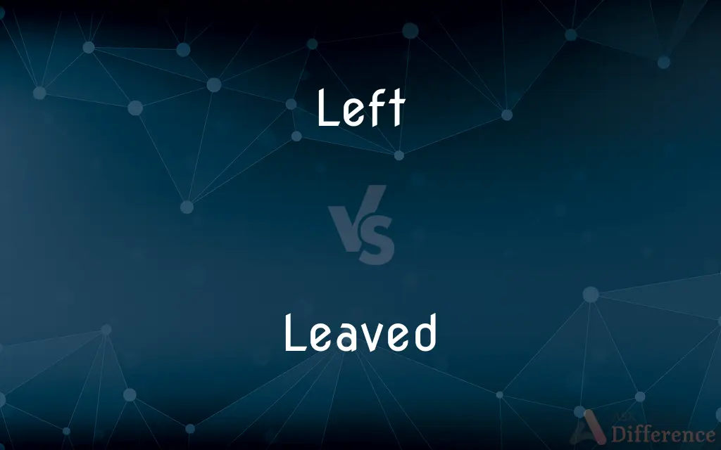 Left vs. Leaved — What's the Difference?