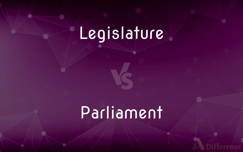Legislature vs. Parliament — What's the Difference?