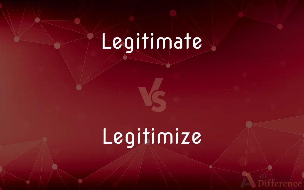 Legitimate vs. Legitimize — What's the Difference?