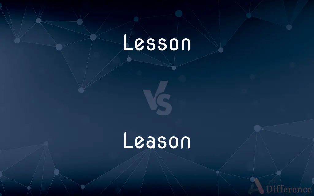 Lesson vs. Leason — What's the Difference?