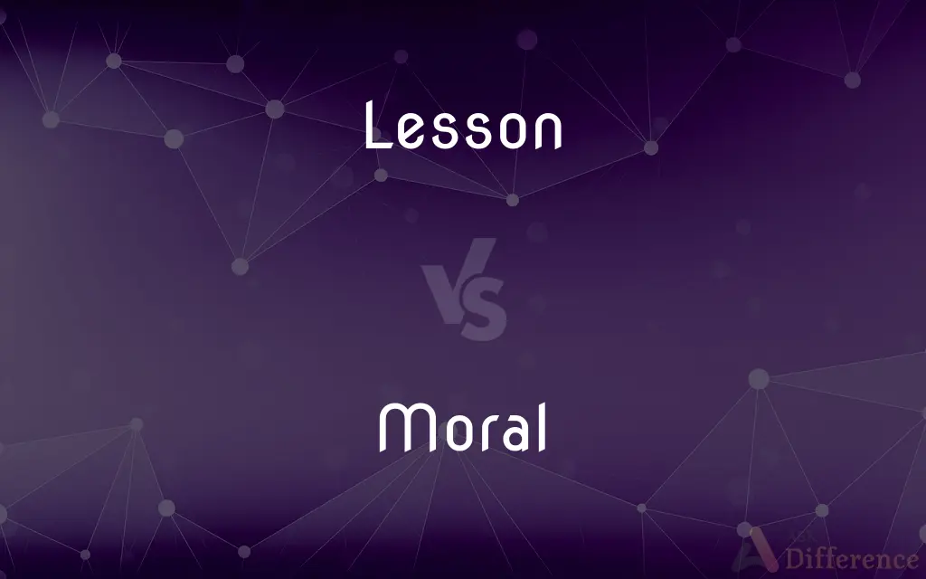 Lesson vs. Moral — What's the Difference?