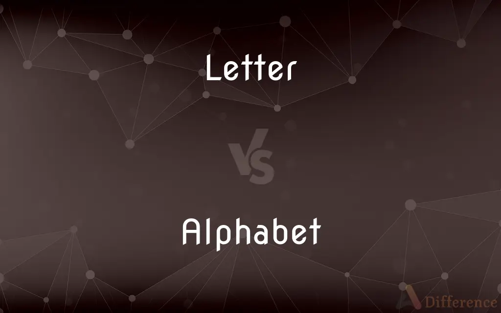 Letter vs. Alphabet — What's the Difference?