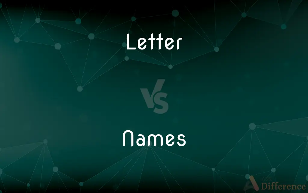 Letter vs. Names — What's the Difference?