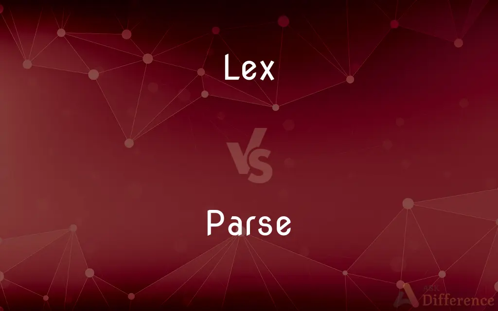Lex vs. Parse — What's the Difference?
