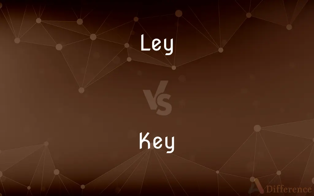Ley vs. Key — What's the Difference?