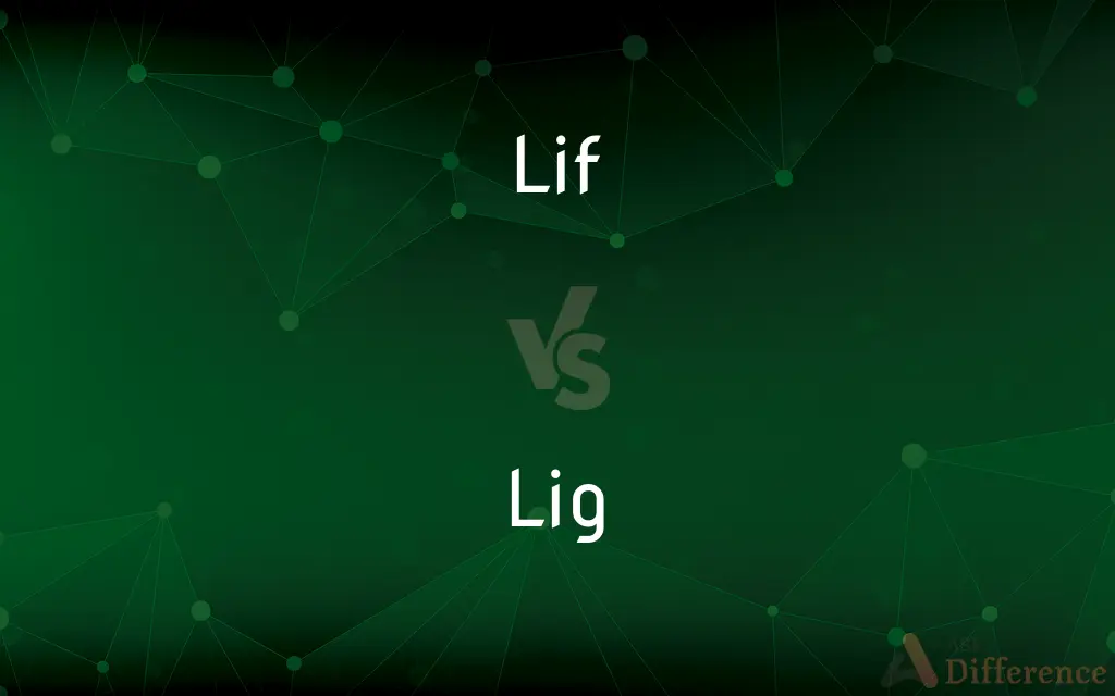 Lif vs. Lig — What's the Difference?
