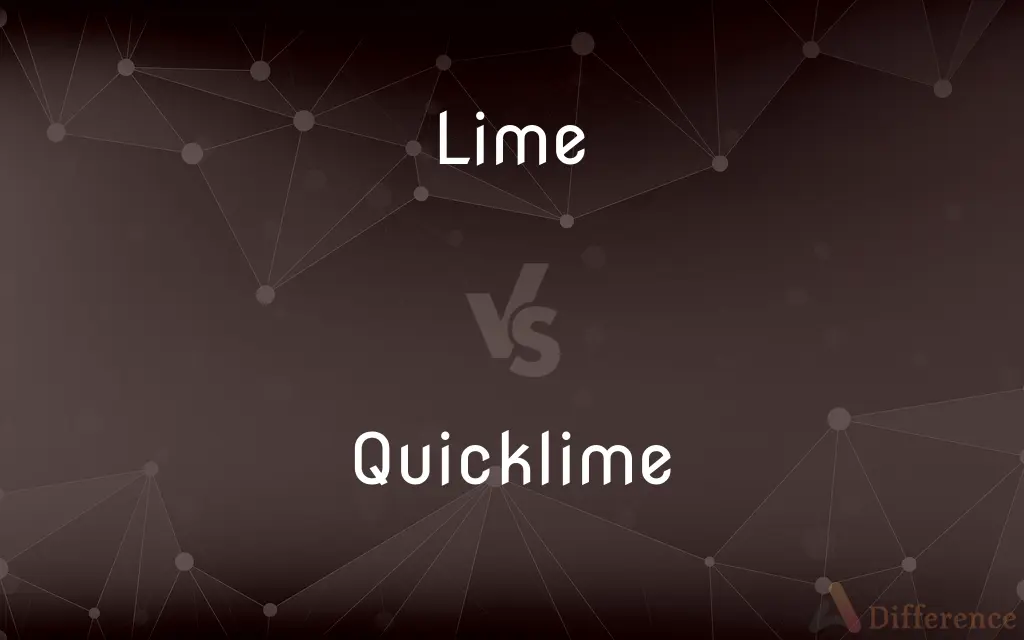 Lime vs. Quicklime — What's the Difference?