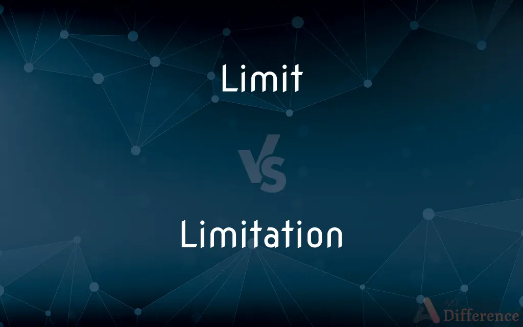 Limit vs. Limitation — What's the Difference?