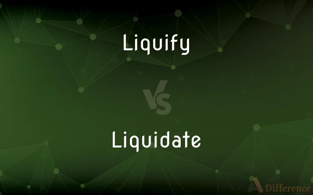 Liquify vs. Liquidate — What's the Difference?