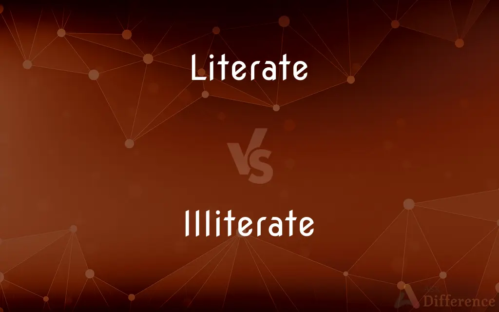 Literate vs. Illiterate — What's the Difference?
