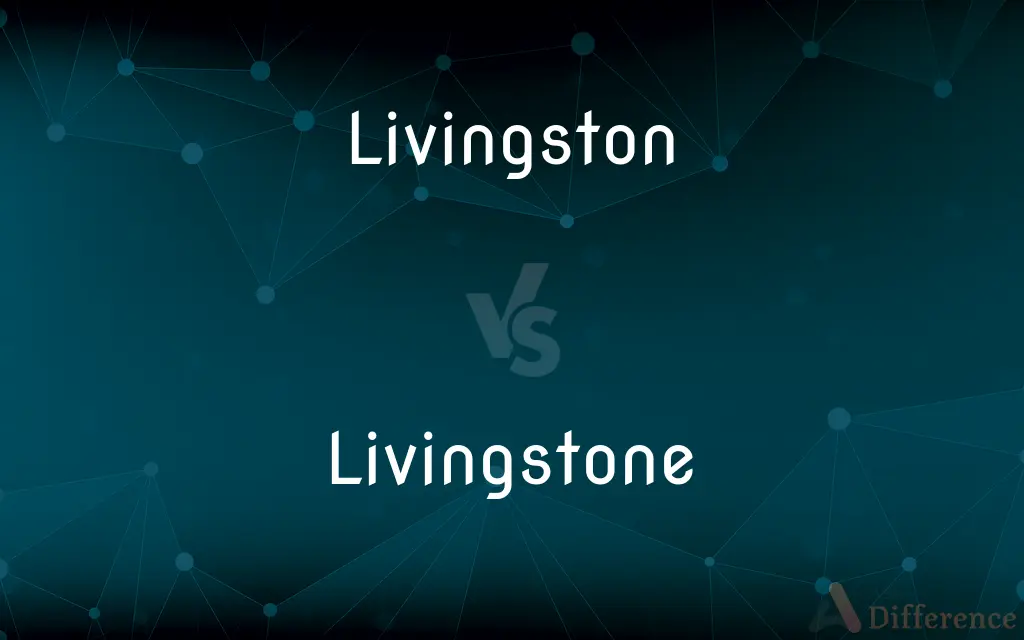 Livingston vs. Livingstone — What's the Difference?