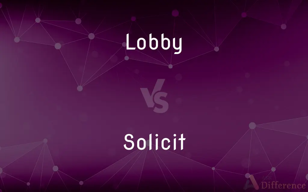 Lobby vs. Solicit — What's the Difference?