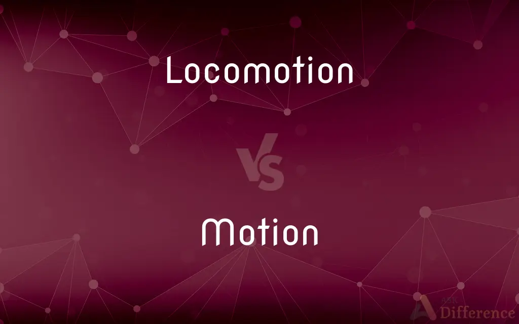 Locomotion vs. Motion — What's the Difference?