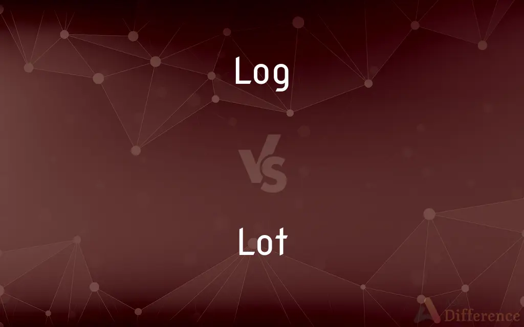 Log vs. Lot — What's the Difference?