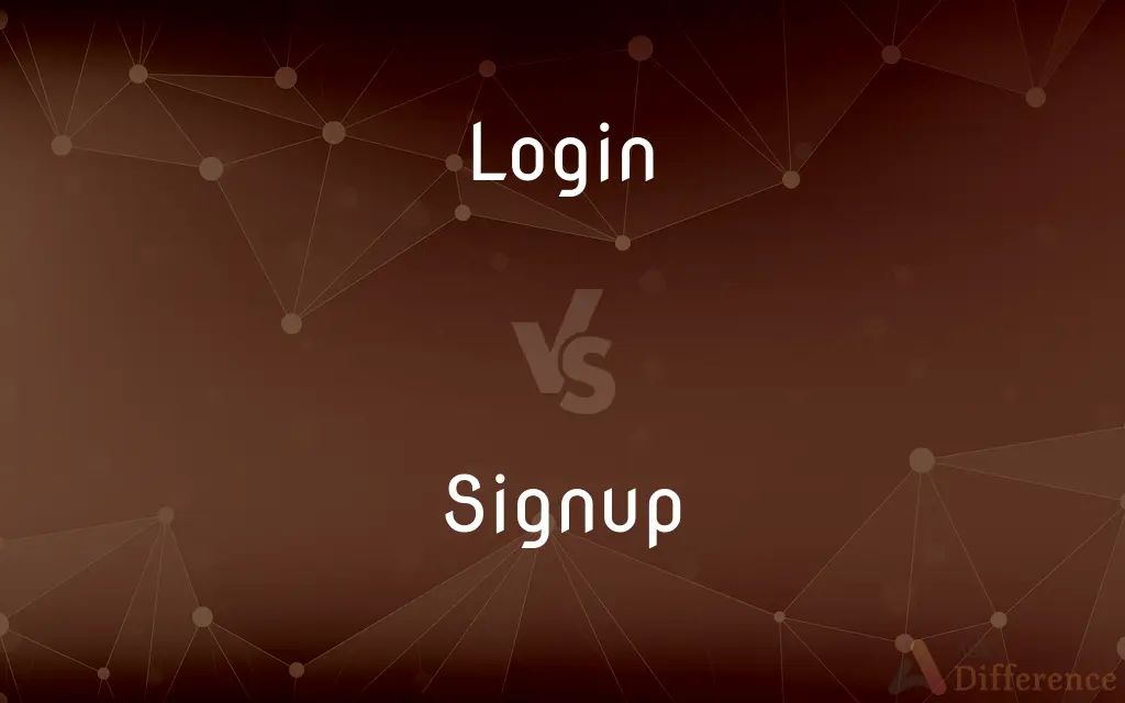 Login vs. Signup — What's the Difference?